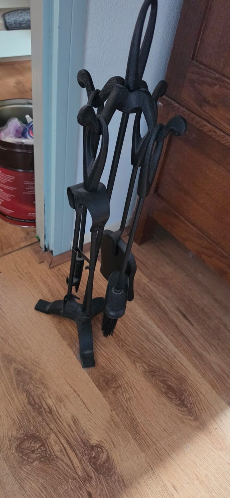 Haardstel met 5-delige accessoireset, Ophalen of Verzenden, Zo goed als nieuw, Vrijstaande haard, Overige soorten