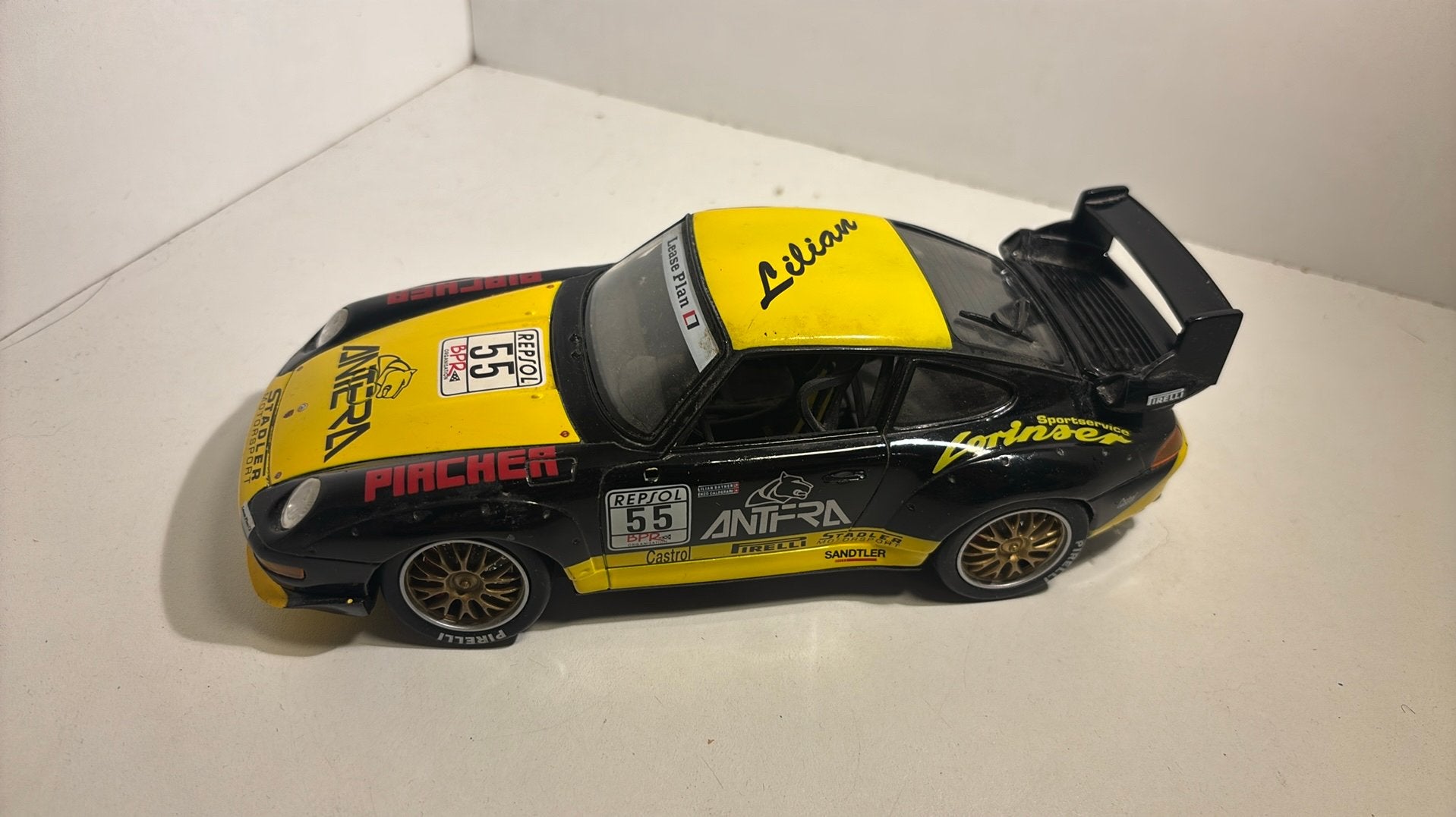 Porsche 911 turbo anson 1.18, Overige merken, Ophalen of Verzenden, A, A