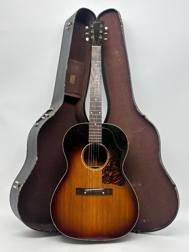 Gibson LG-1 1955 - Sunburst - All Original!, Ophalen of Verzenden, Gebruikt, Western- of Steelstringgitaar, Met koffer