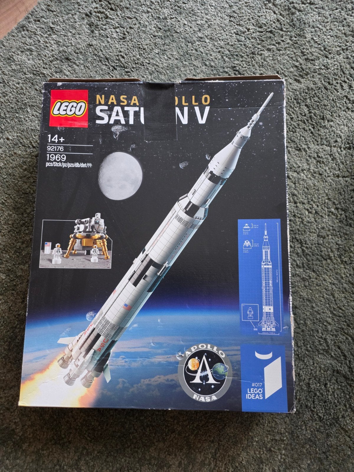 Lego Ideas NASA Apollo Saturn V 92176 - Zo goed als nieuw, Lego, Ophalen of Verzenden, Inclusief instructies, Complete set
