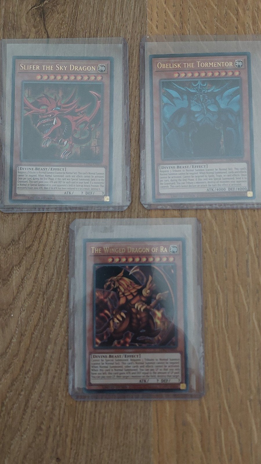 Yu-Gi-Oh! Egyptische God Kaarten Set (3 stuks), Ophalen of Verzenden, Zo goed als nieuw, Meerdere kaarten