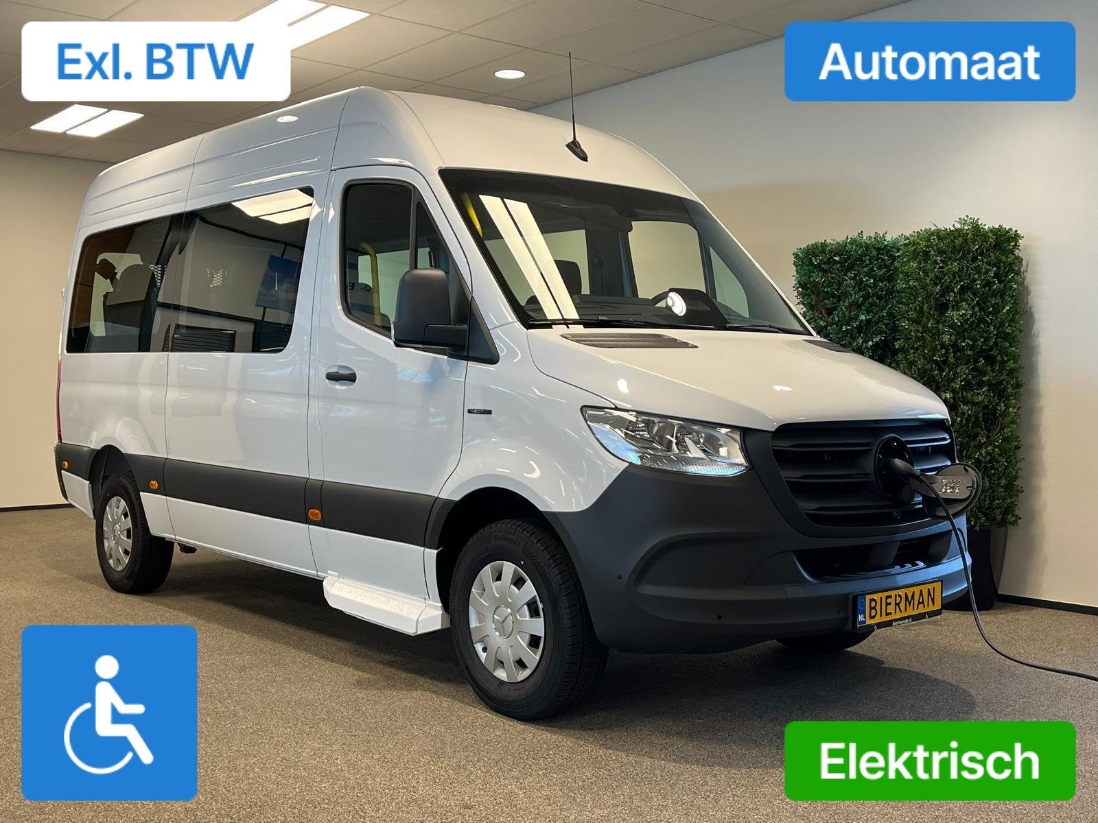 Mercedes eSprinter L2H2 Elektrisch Groepsvervoer Automaat, Auto's, Gebruikt, Overige modellen, Wit, 9 stoelen