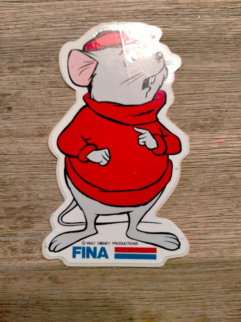 De Reddertjes Fina Walt Disney Productions vintage sticker, Verzamelen, Ophalen of Verzenden, Gebruikt, Overige typen