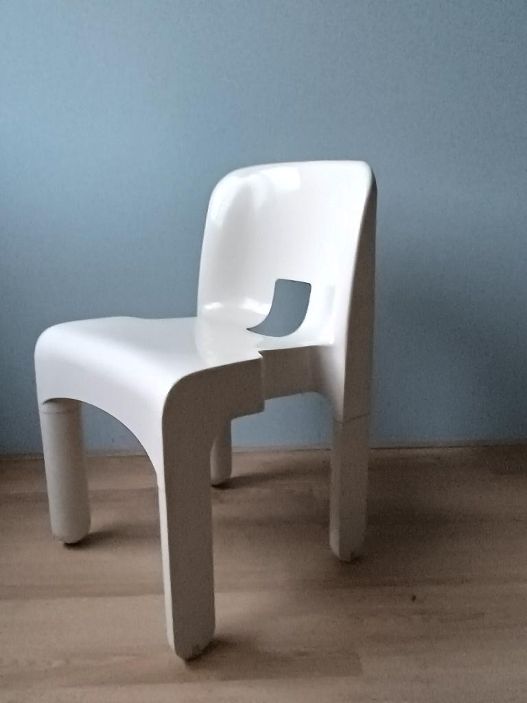 kartell joe colombo 4867, Huis en Inrichting, Stoelen, Gebruikt, Eén, Kunststof, Wit, Ophalen