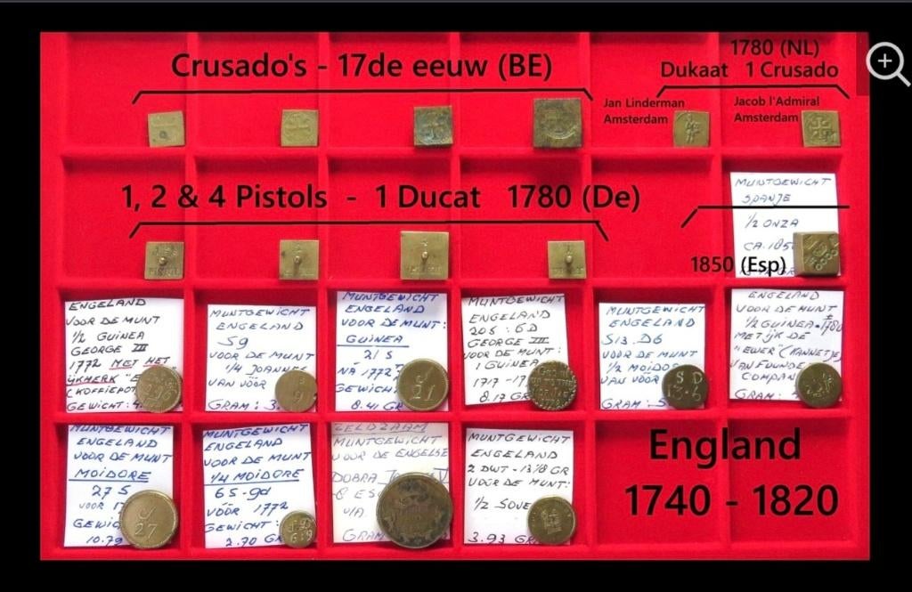 Oude gewichtjes van munten, Verzenden, Vóór koninkrijk, Overige waardes, Setje