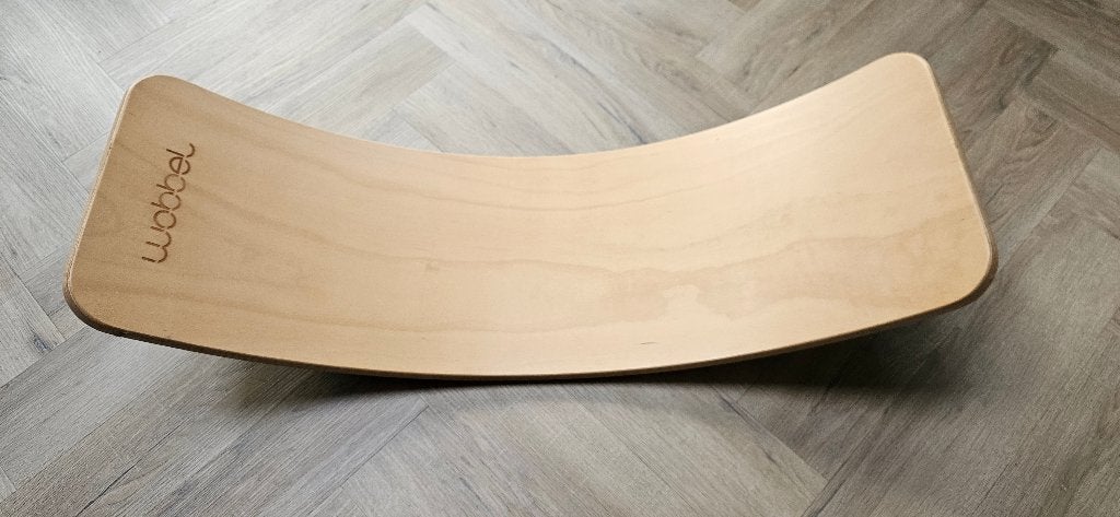 Wobbel originele houten balans bord Afm. 86x30x21cm, Ophalen of Verzenden, Gebruikt, Overige typen