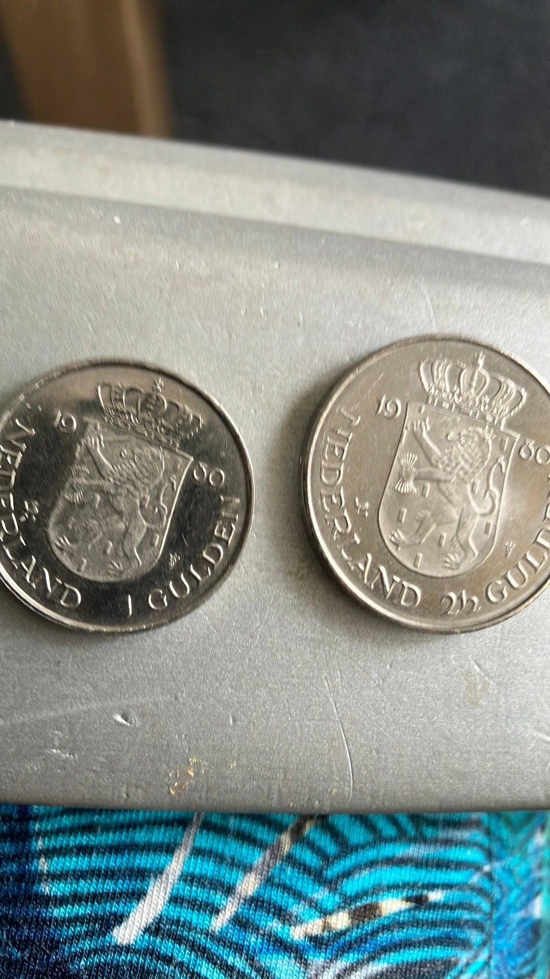 Dubbele kop 1980 Julian/Beatrix. 1  gulden en 2 1/2 gulden, Ophalen of Verzenden, Koningin Beatrix, 2½ gulden