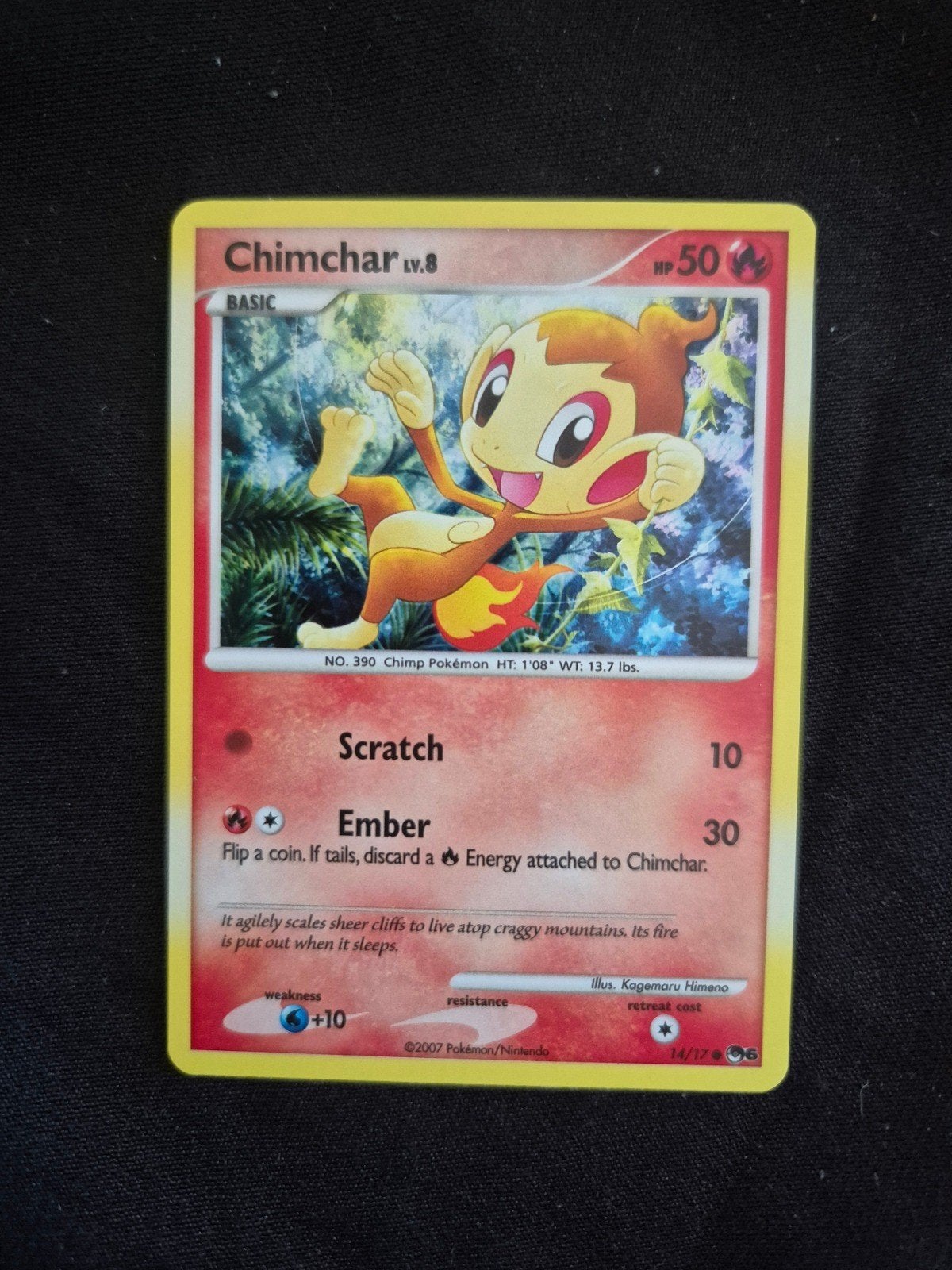 Chimchar Holo Common POP Series 6 014/017 LP, Ophalen of Verzenden, Gebruikt