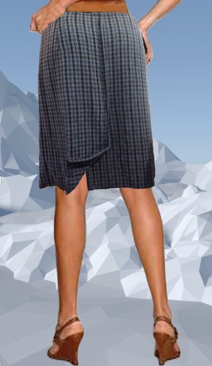 PRADA 💎vintage wol/kasjmier rok Italiaanse maat 44 NL38, Kleding | Dames, Rokken, Maat 38/40 (M), Prada, Zo goed als nieuw, Knielengte