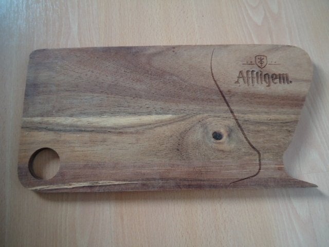 Affligem borrelplank en schaaltjes voor nootjes, chips, Ophalen of Verzenden, Zo goed als nieuw, Overige merken