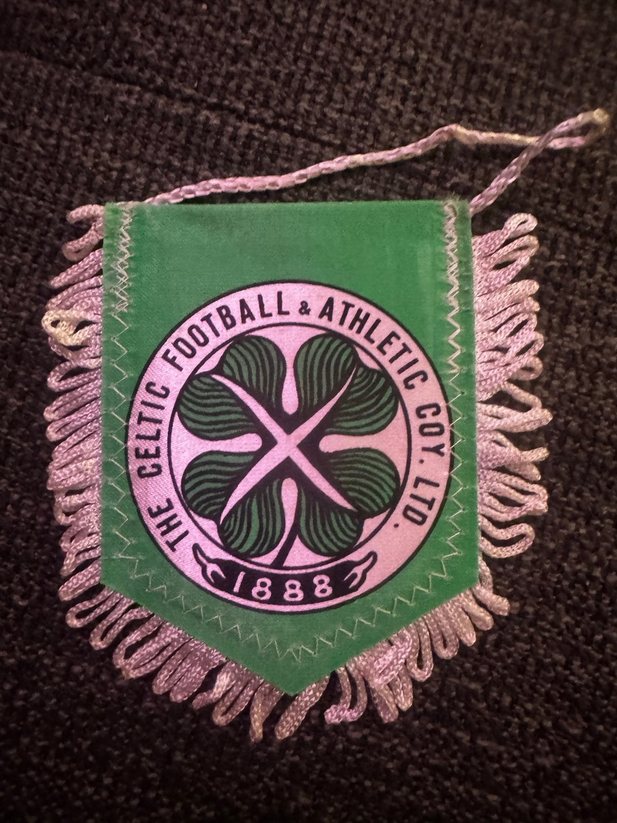 Celtic Football Club Vaantje - Vintage Voetbal Fan Item, Ophalen of Verzenden, Gebruikt, Buitenlandse clubs, Vaantje of Sjaal