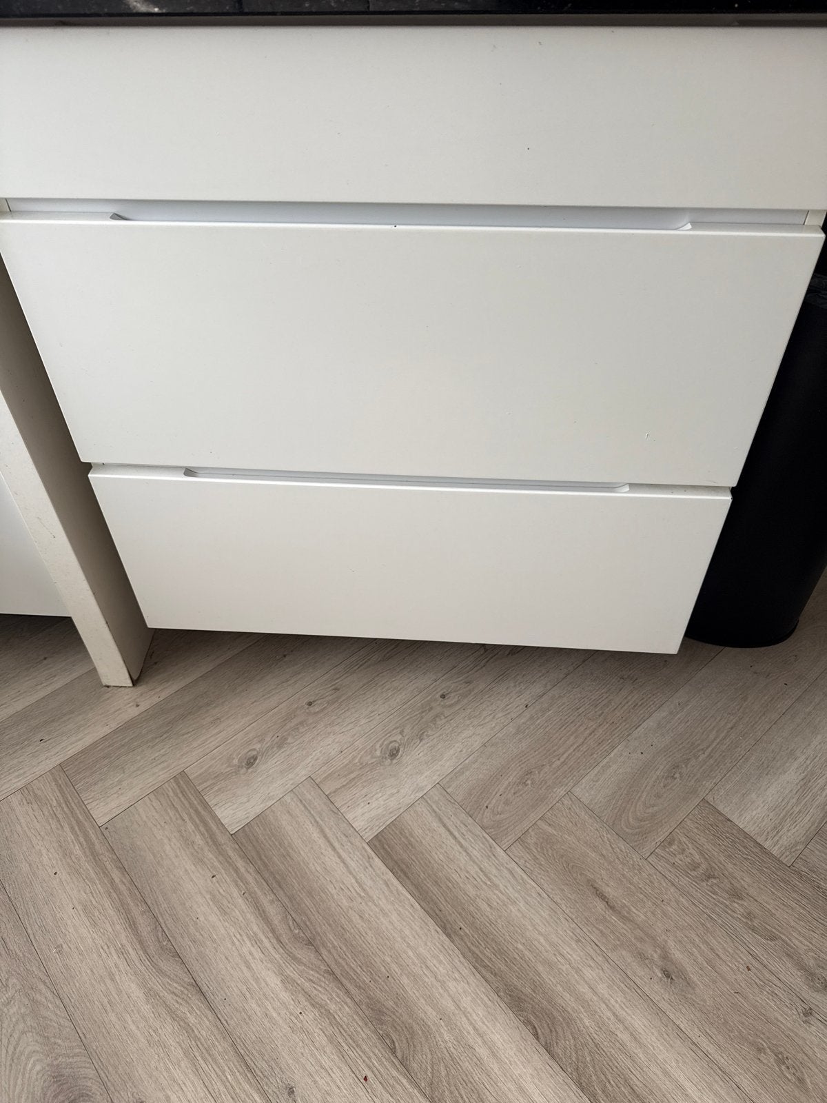 Witte ladekast met drie lades, Huis en Inrichting, Ophalen, Wit, 50 tot 100 cm, Zo goed als nieuw