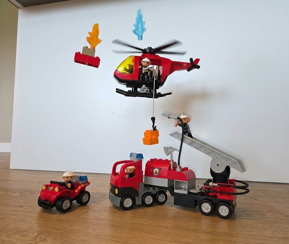 LEGO Duplo Brandweer Set (5603, 4967, 4977), Ophalen of Verzenden, Gebruikt, Overige merken