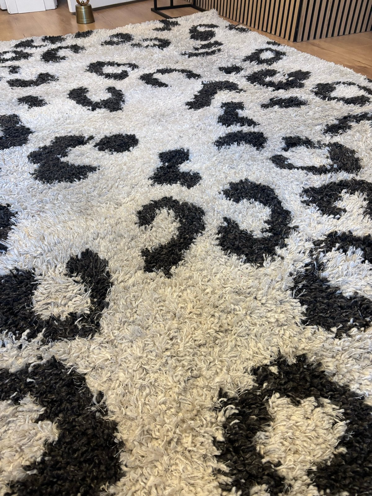 Vloerkleed met luipaardprint 230x155cm, Ophalen, Zwart, 150 tot 200 cm, 200 cm of meer