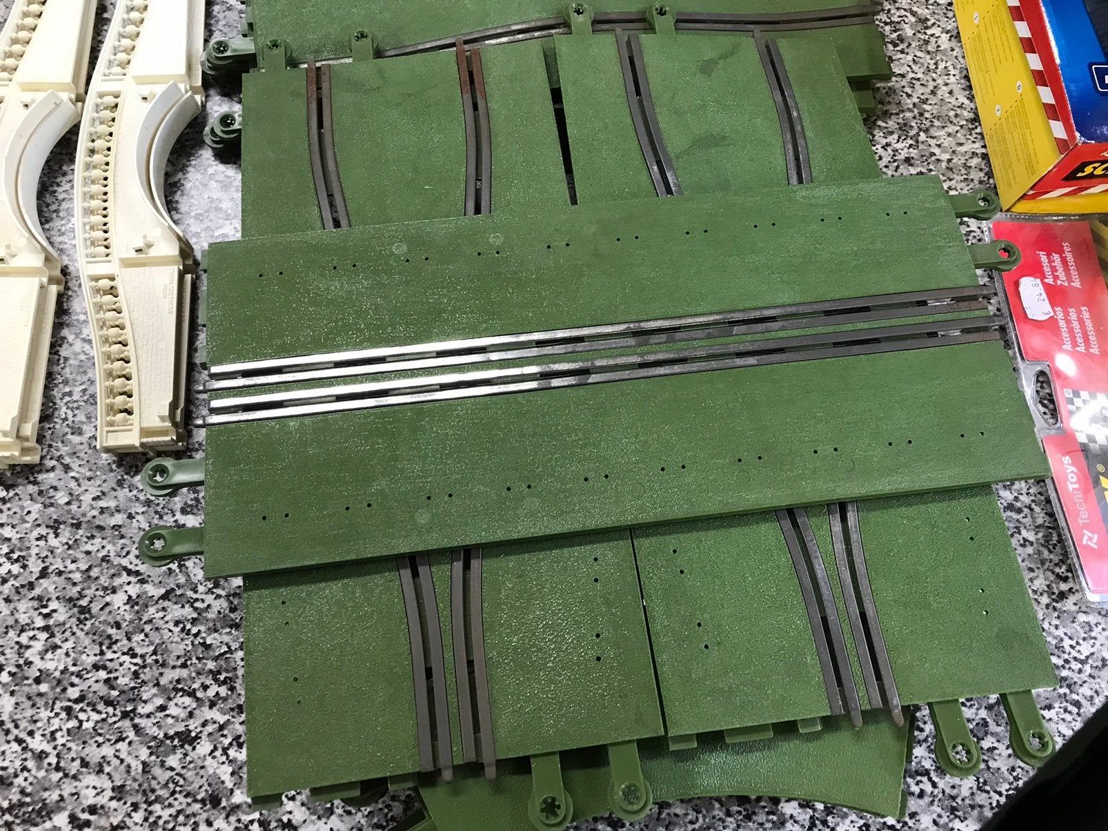 Scalextric groene baandelen, Ophalen of Verzenden, Gebruikt, Elektrisch, Overige merken