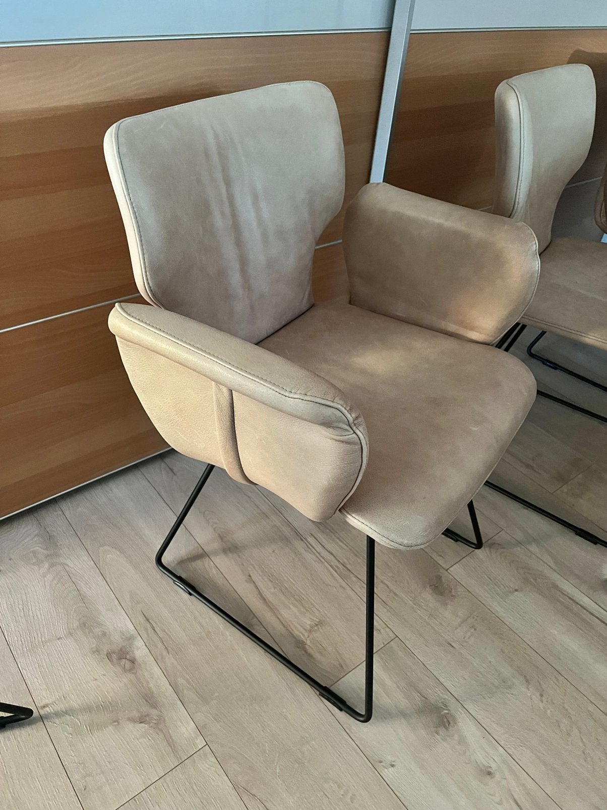 Enzo luca Eetkamerstoelen 4x, Ophalen, Zo goed als nieuw, Leer, Vier