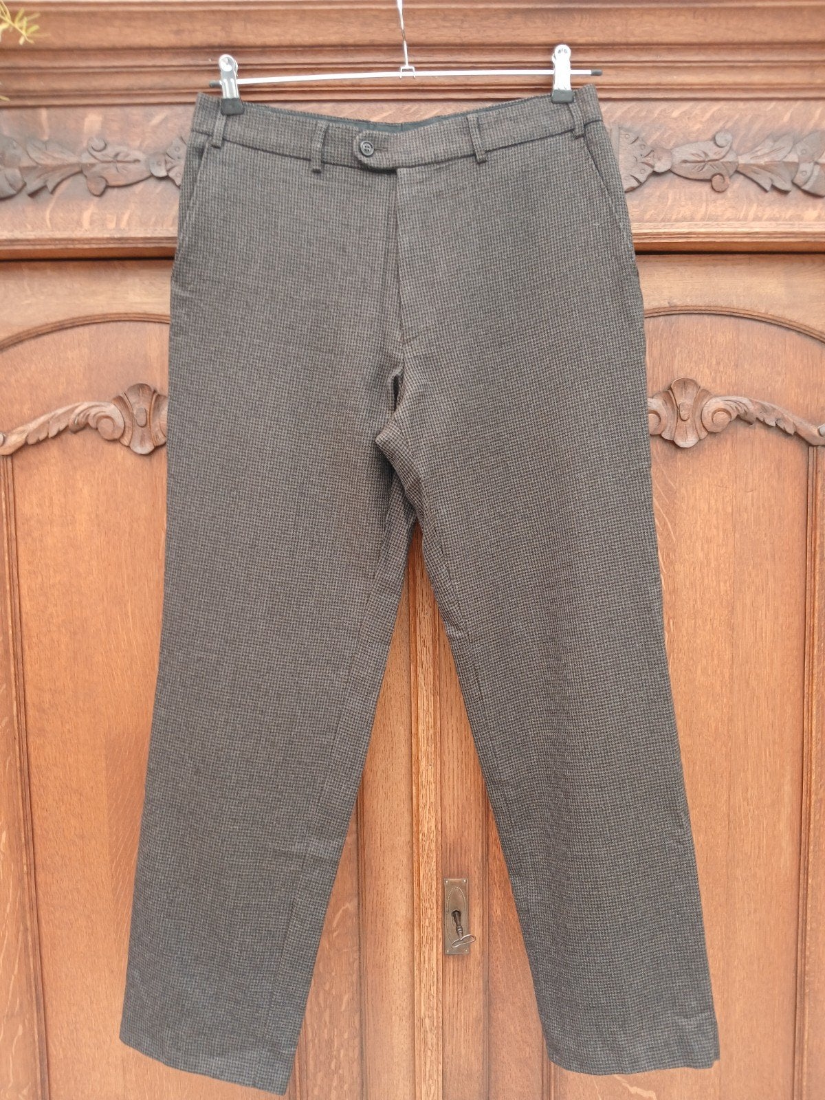 Bijenkorf Collection Wollen Broek Maat 50, Ophalen of Verzenden, Zo goed als nieuw, Maat 48/50 (M), Zwart
