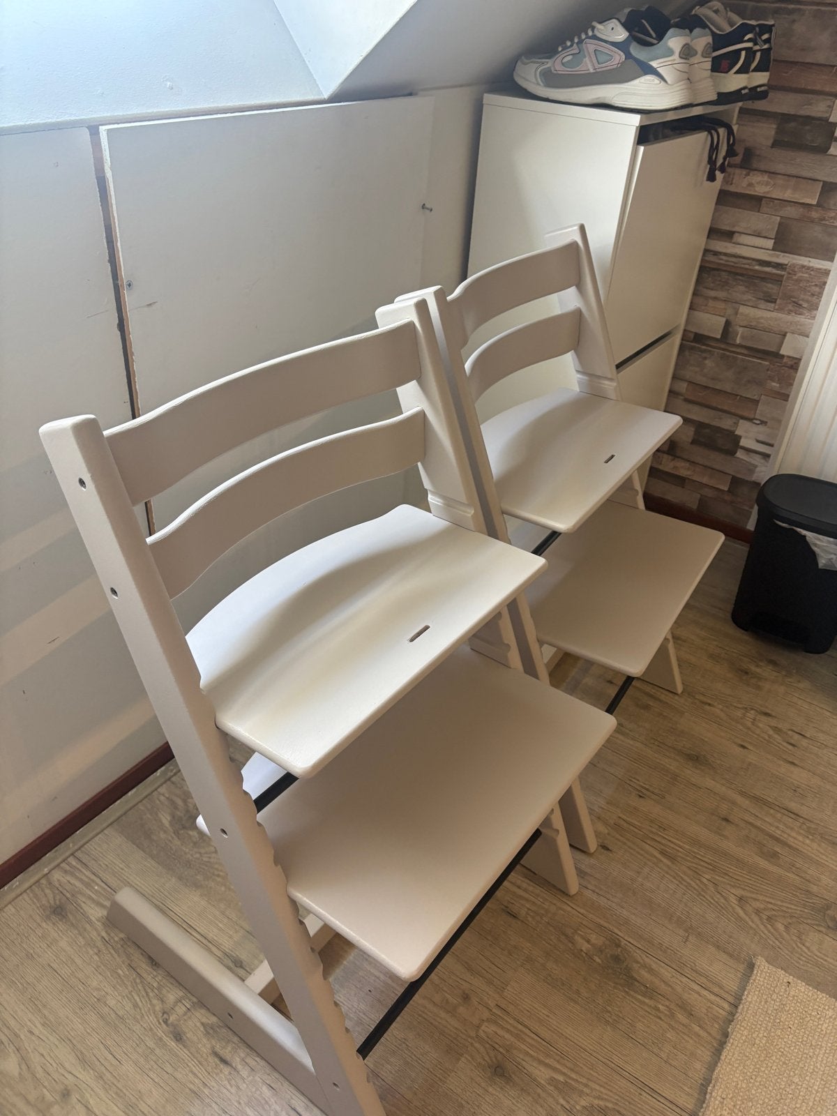 Stokke Tripp Trapp stoel - Meegroeistoel beige, Kinderen en Baby's, Kinderstoelen, Ophalen, Gebruikt, Meegroeistoel, Aanschuifbaar