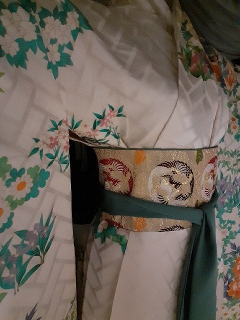 Strikbanden obi Japanse natuur zijde uniek handwerk vintage, Verzenden, Nieuw, Minder dan 30 cm, 30 tot 200 cm
