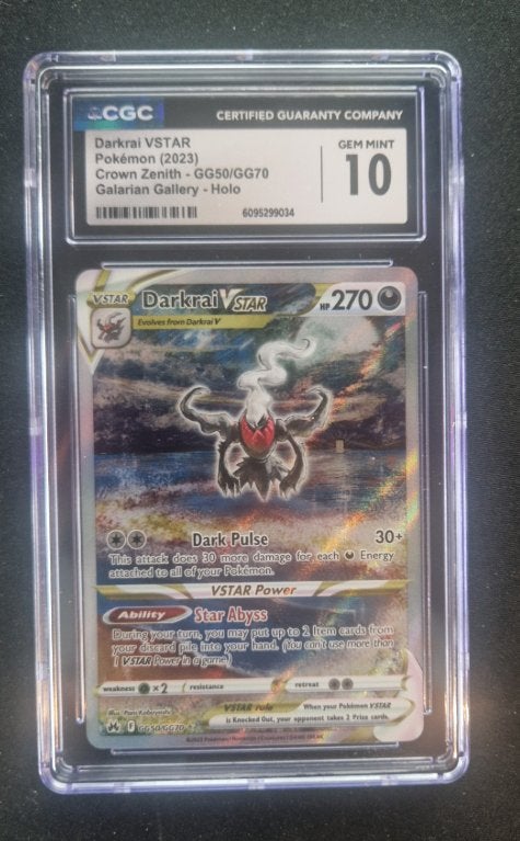 Darkrai Vstar (GG50) CGC 10, Ophalen of Verzenden, Zo goed als nieuw