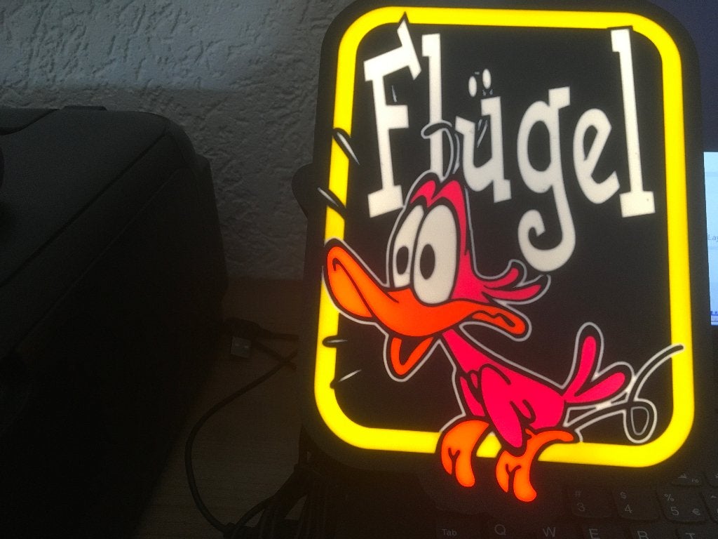Flugel lamp, Verzamelen, Ophalen of Verzenden, Nieuw, Lichtbak of (neon) lamp