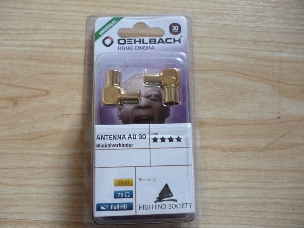 antenne verloop oehlbach ad90 NIEUW, Ophalen of Verzenden, Nieuw, Minder dan 2 meter, Coaxiale kabel