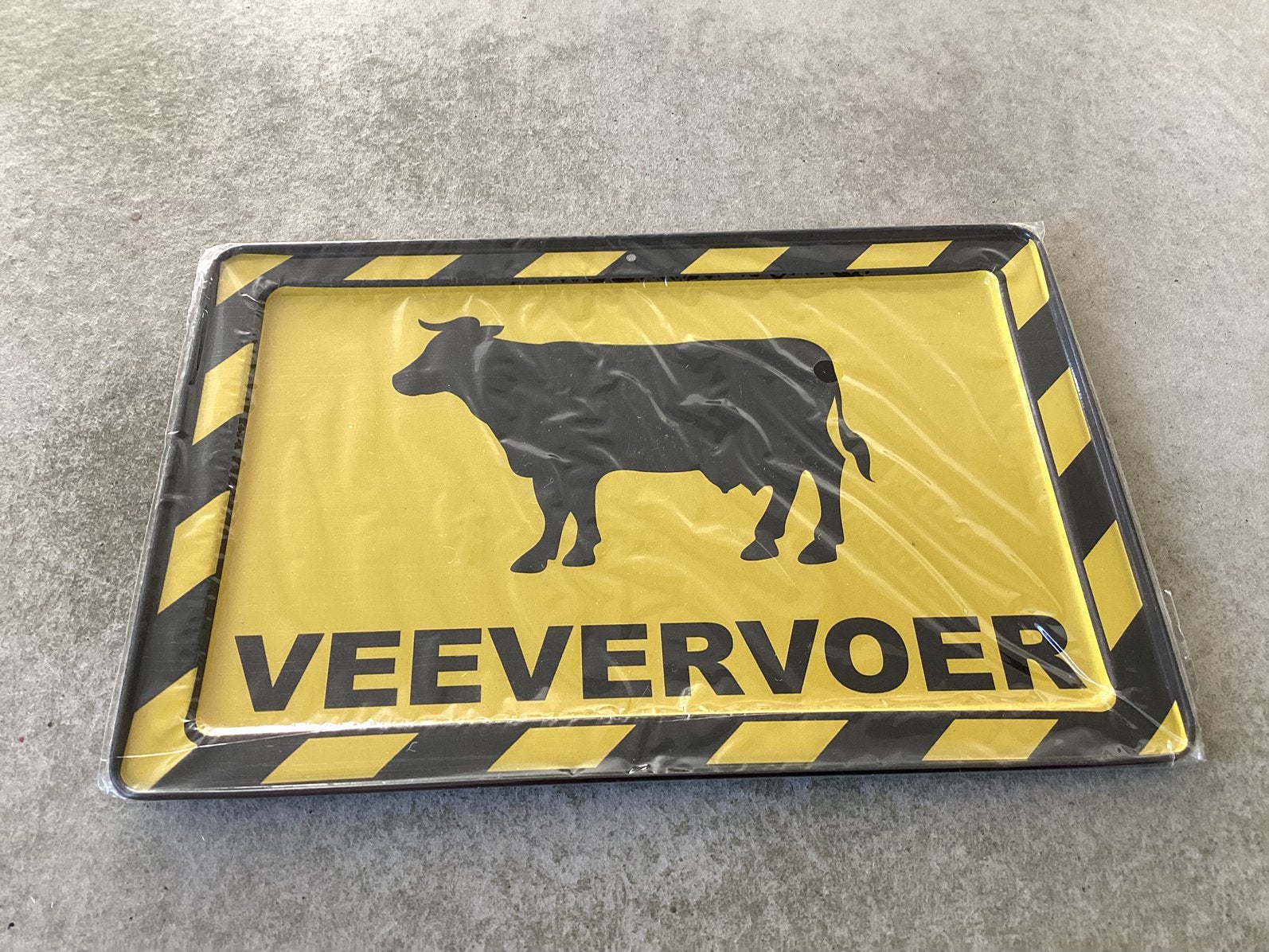 Ijzeren bordje met de tekst Veevervoer., Ophalen of Verzenden, Nieuw