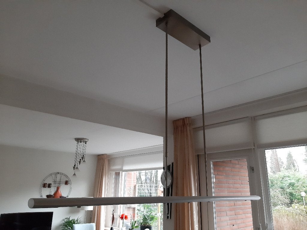 Moderne hanglamp met TL-verlichting, Ophalen, Gebruikt, Overige fittingen, Modern, minimalistisch