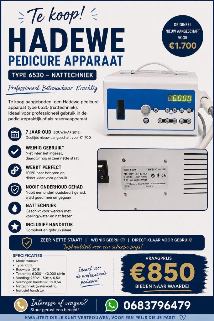 Pedicure motor, Ophalen, Zo goed als nieuw