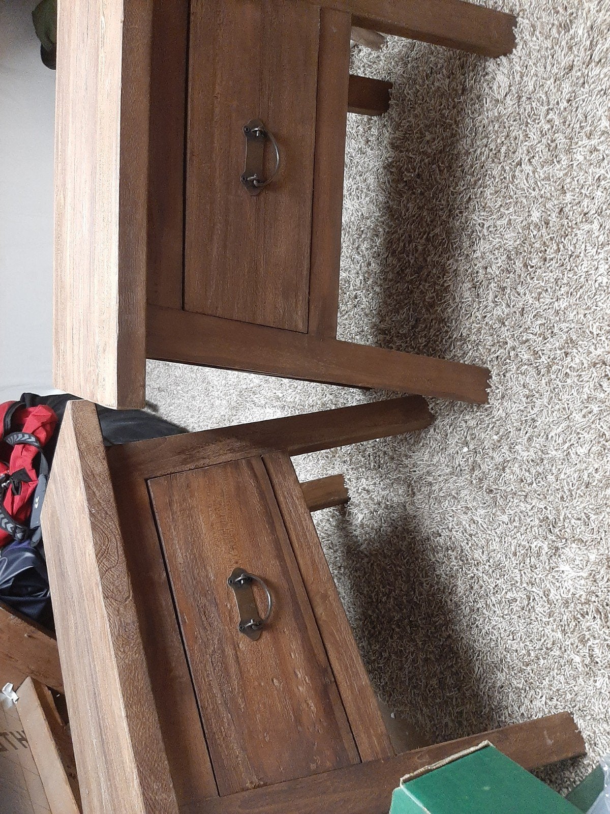 Nieuwe teakhouten nachtkastjes, Antiek en Kunst, Ophalen of Verzenden