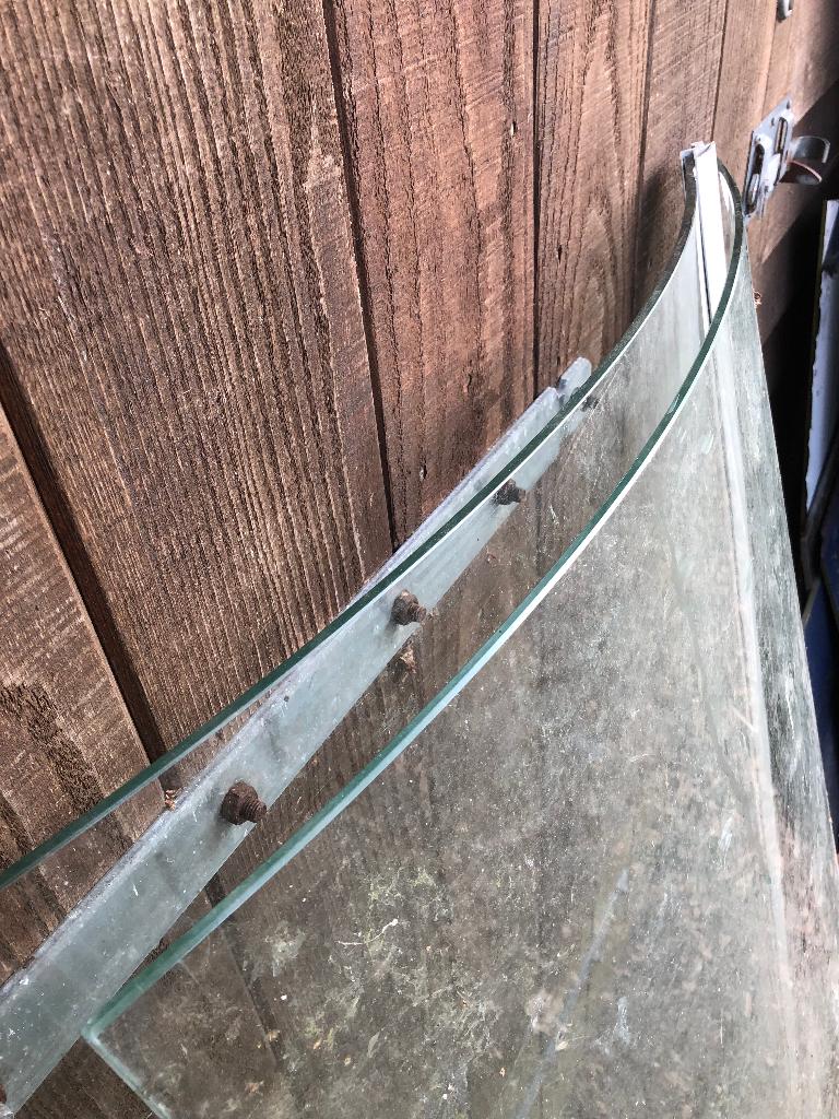 gebogen en vlakke glas platen voor vitrine, broeikas, Ophalen, Gebruikt, Minder dan 80 cm, Minder dan 80 cm