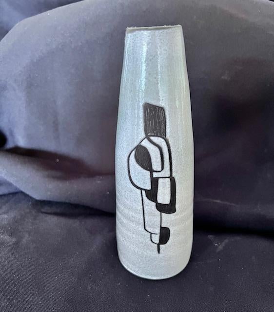 Abstrakte Keramiek vaas in sgraffito-techniek, Ophalen of Verzenden