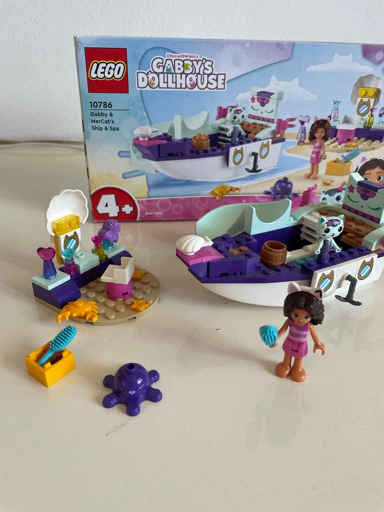 Lego Gabby's Poppenhuis 10786 Schip & Spa, Kinderen en Baby's, Speelgoed | Bouwstenen, Zo goed als nieuw, Ophalen of Verzenden