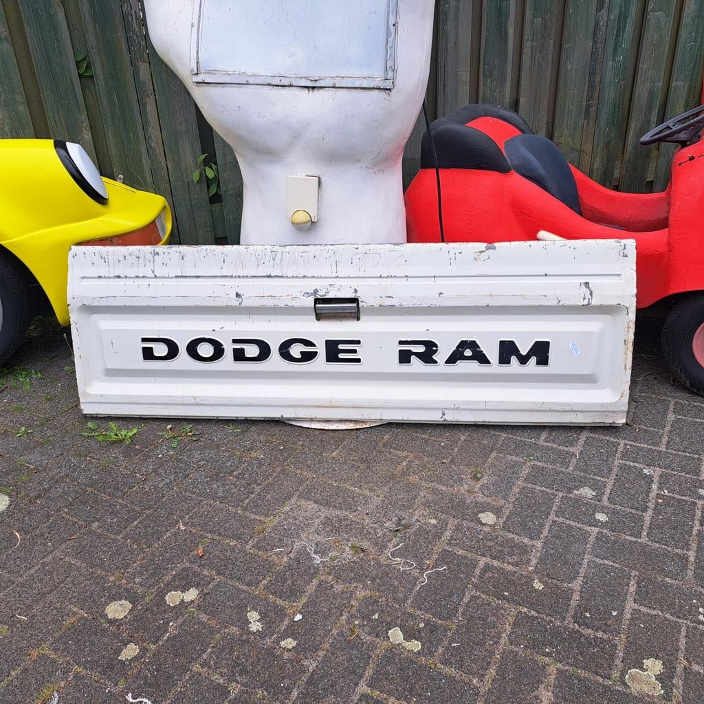 Dodge Ram achterklep Wallhanger, Verzamelen, Ophalen, Gebruikt, Reclamebord
