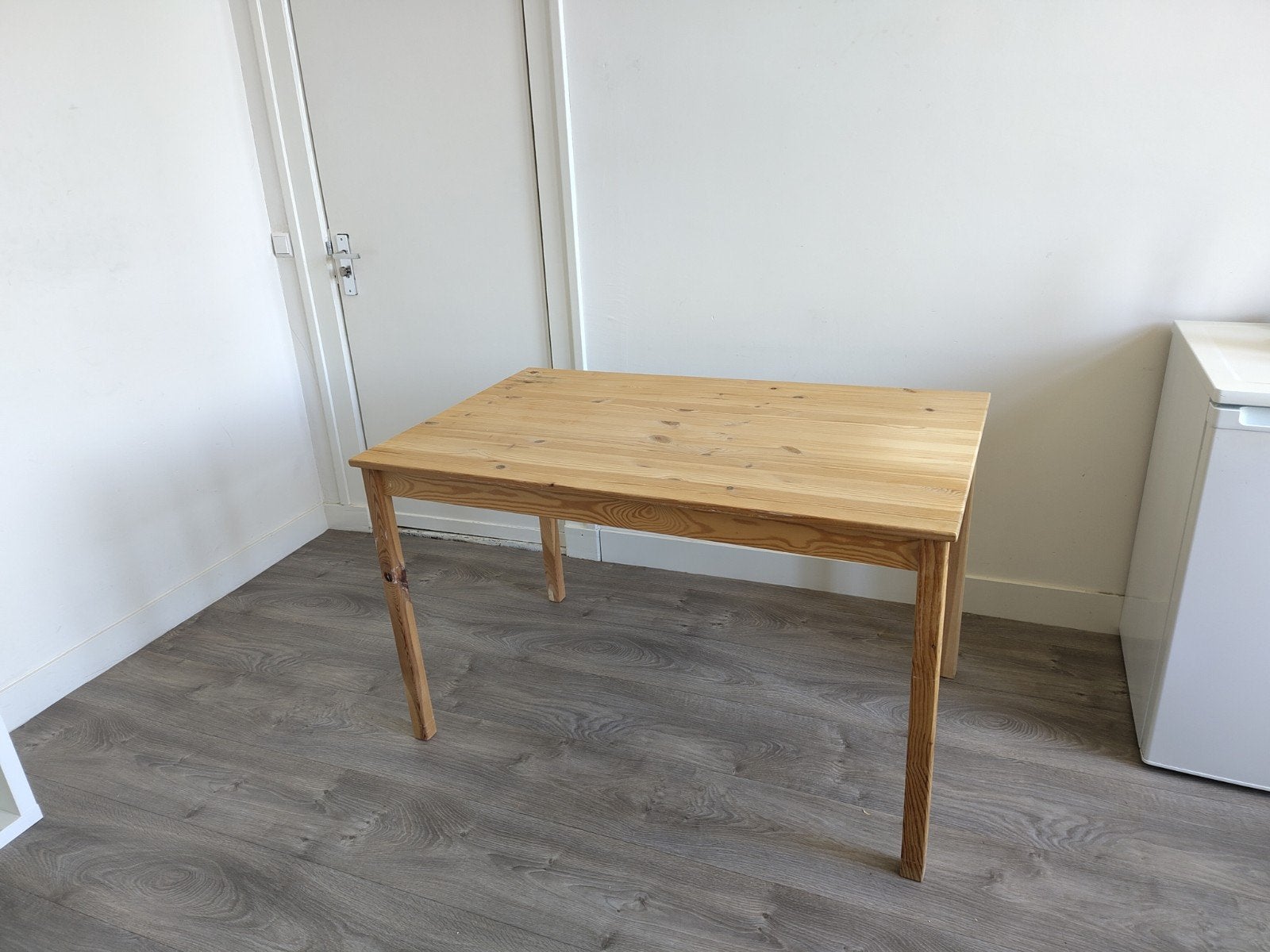 Grenen tafel Ikea 120x75, Ophalen, Gebruikt, 100 tot 150 cm, 50 tot 100 cm