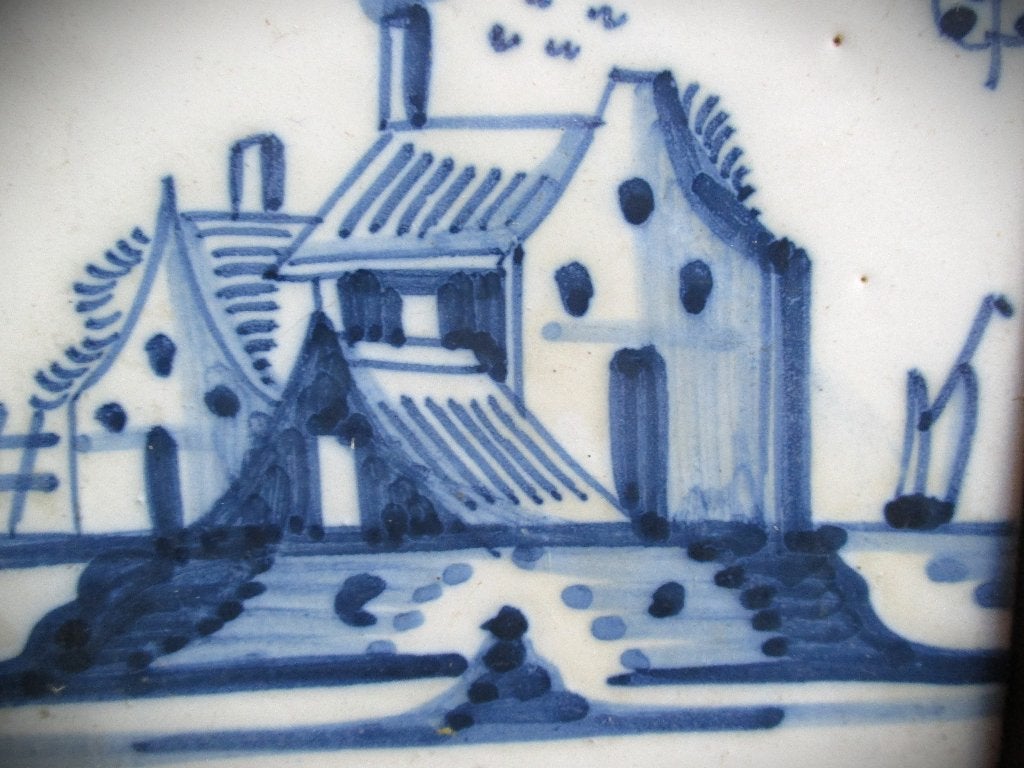Tegeltableau Delfts Blauw in lijst~Tegel~Wandtegel, Ophalen of Verzenden
