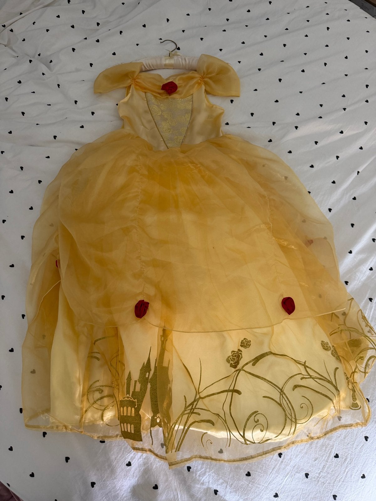 Disney prinsessenjurk Belle - Disneyland Paris, Ophalen, Zo goed als nieuw, 146 t/m 152, Meisje