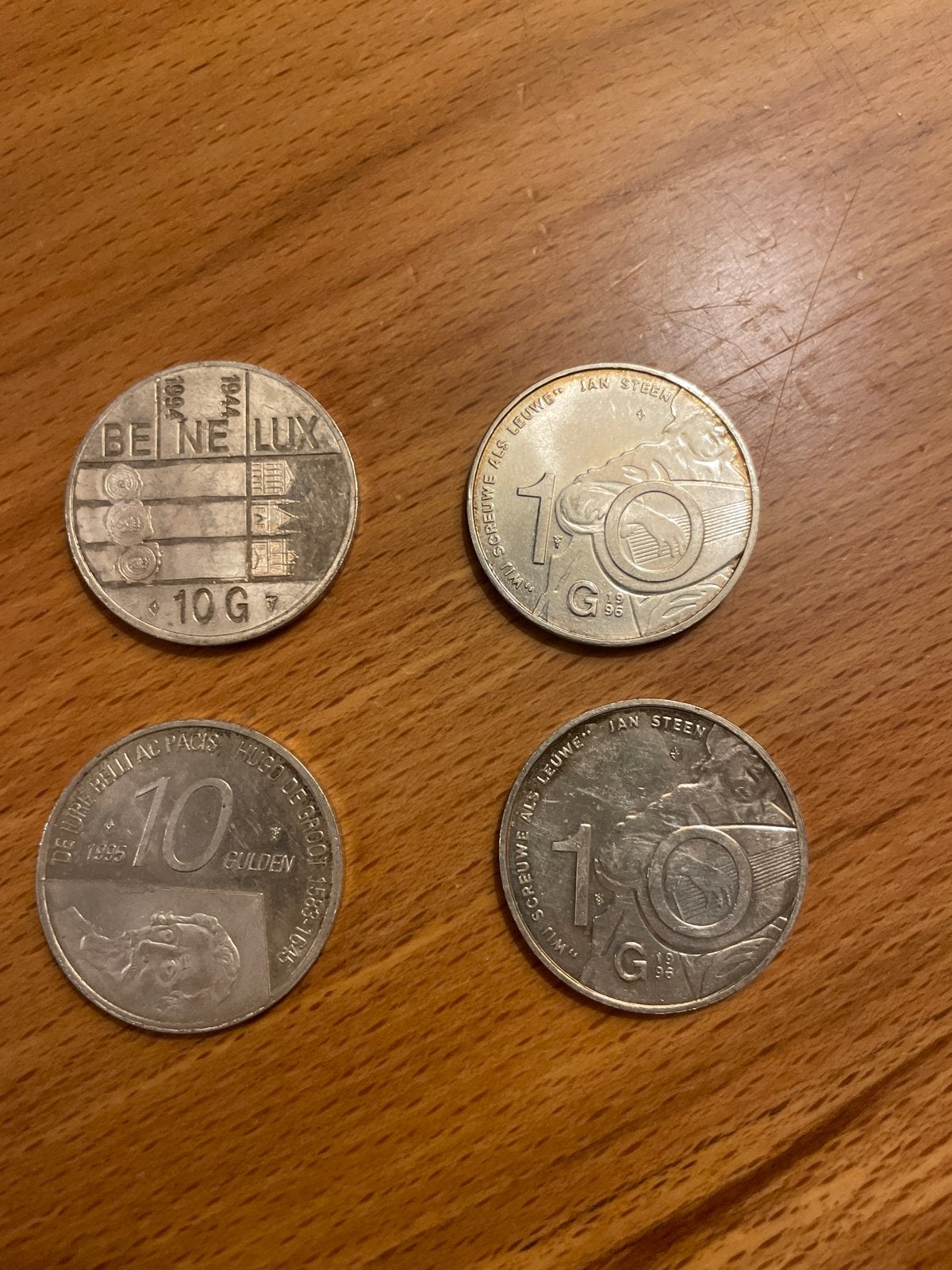 Setje 4 Nederlandse zilveren 10 guldens - Koningin Beatrix, Postzegels en Munten, Setje, Koningin Beatrix, Zilver, Ophalen of Verzenden