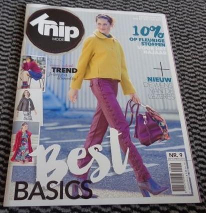 Knipmode nr 9 september 2016 alle patronen maat 34 t/m 54 XL, Verzenden, Zo goed als nieuw, Vrouw, Knipmode