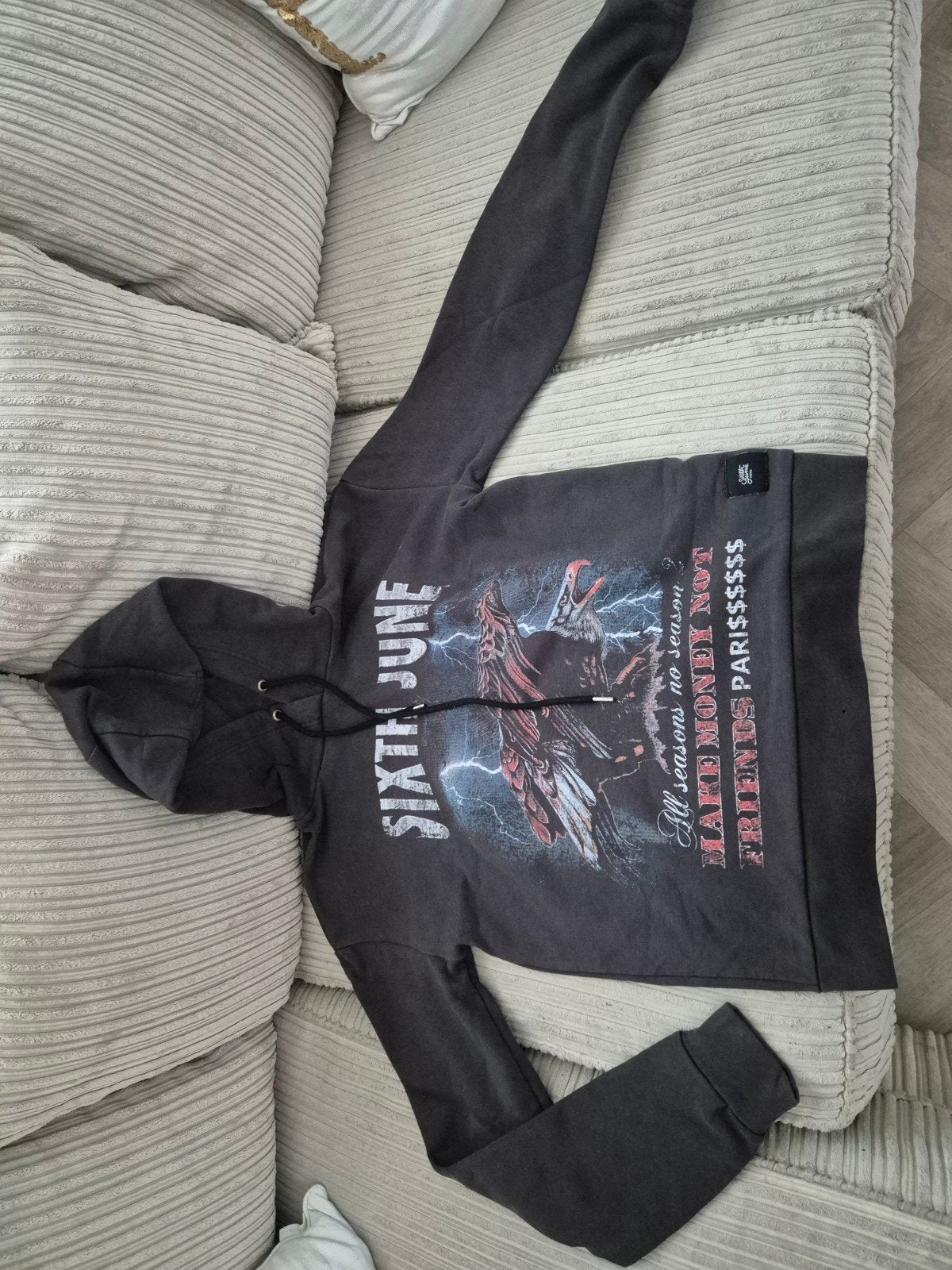 Sixth june hoody, Ophalen of Verzenden, Zo goed als nieuw, Maat 46 (S) of kleiner, Grijs