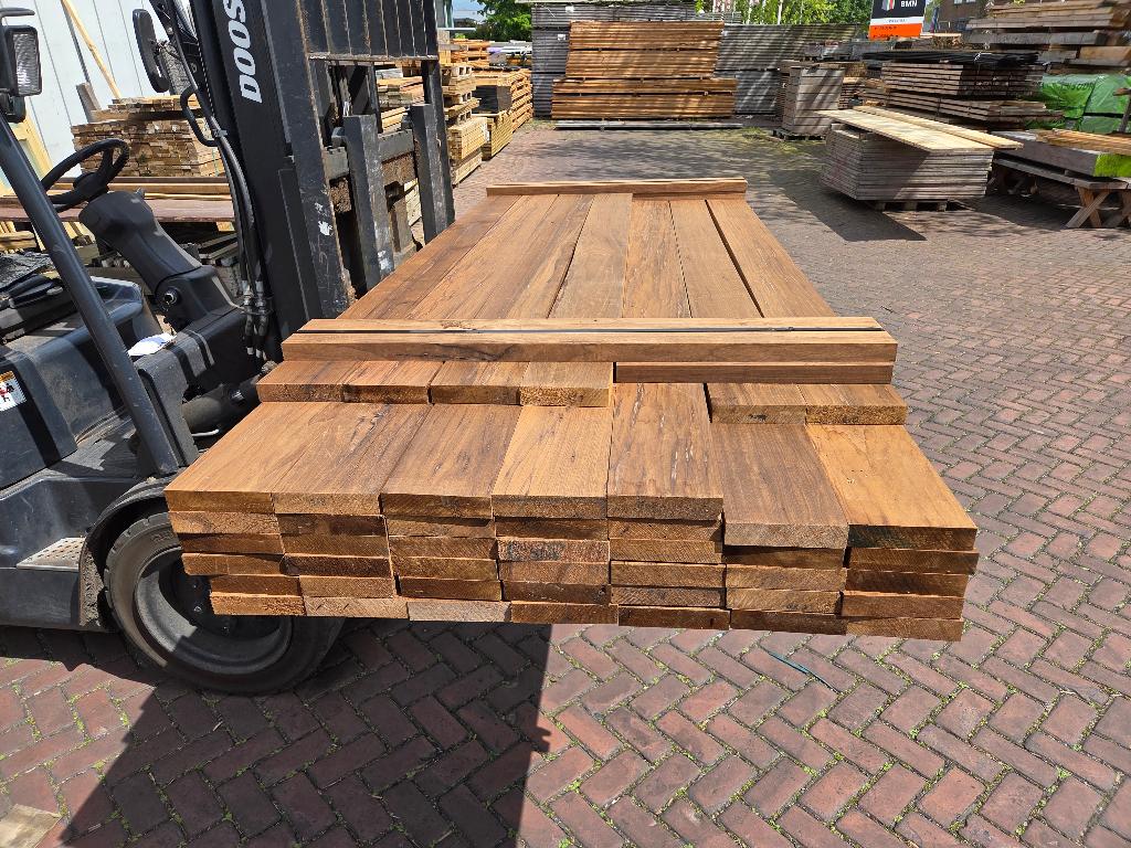 Hardhouten planken - Fraké Noir  - nr: HP323, Ophalen, Planken, Nieuw, Hardhout