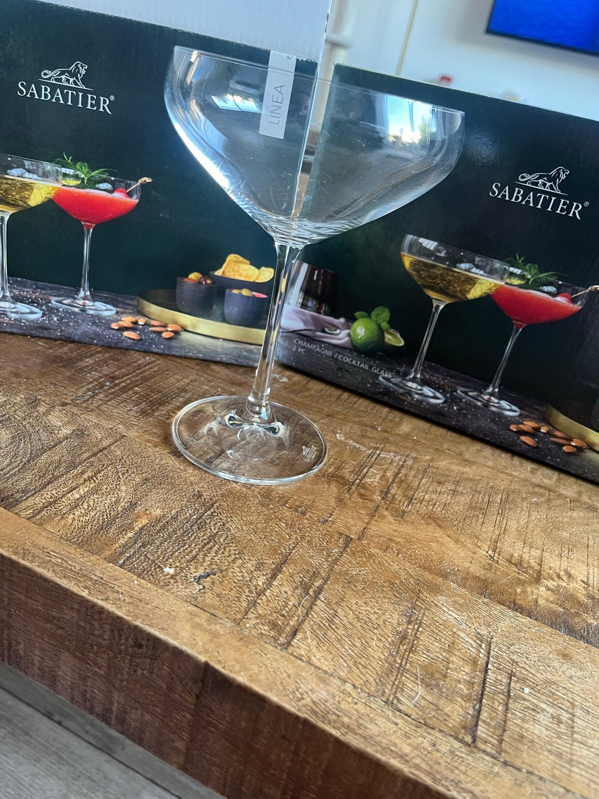 4x Sabatier Linea Champagne / Cocktail Glazen - Nieuw, Ophalen, Nieuw, Overige merken, Glas