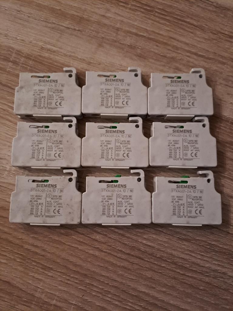 9 contact blocks 3TX4 001-2A Siemens, Ophalen of Verzenden, Nieuw