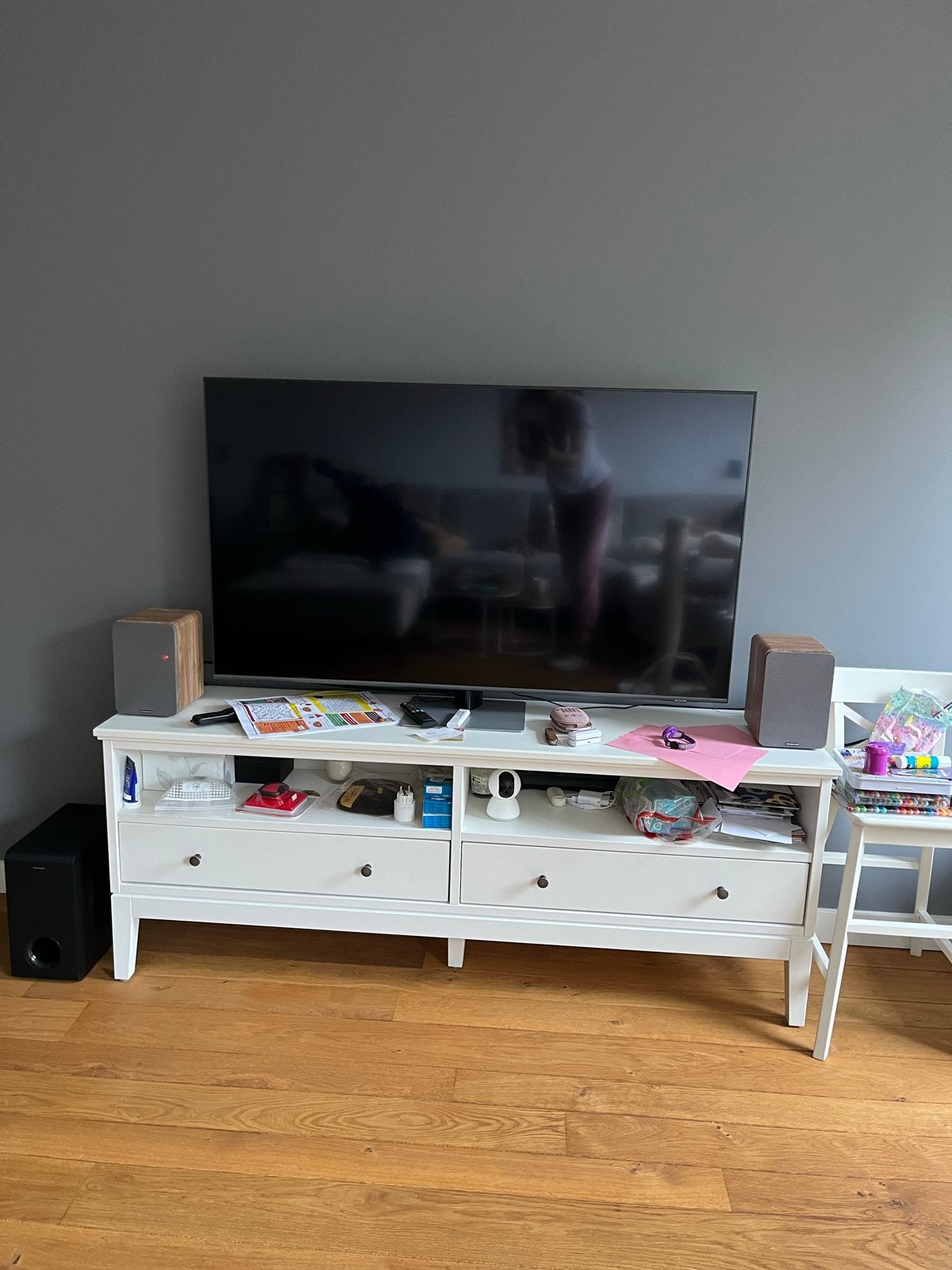 Ikea Idanas TV-meubel in goede staat, Ophalen, Gebruikt, 150 tot 200 cm, 25 tot 50 cm
