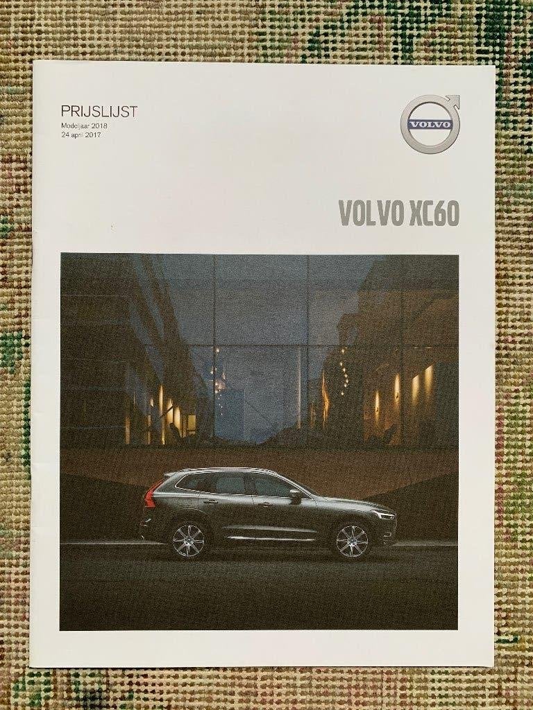 Nederlandse prijslijst Volvo XC60 2017 nieuw!, Boeken, Auto's | Folders en Tijdschriften, Volvo, Zo goed als nieuw, Volvo, Ophalen of Verzenden