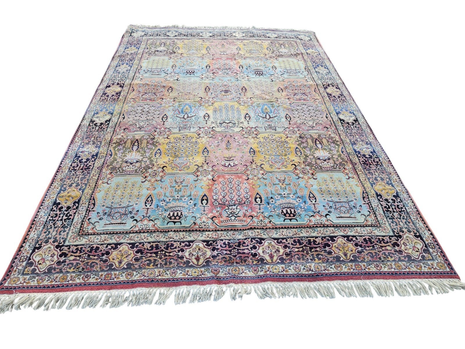 Prachtig vintage tapijt 200 x 290 cm, Gebruikt, Groen, 200 cm of meer, Ophalen of Verzenden