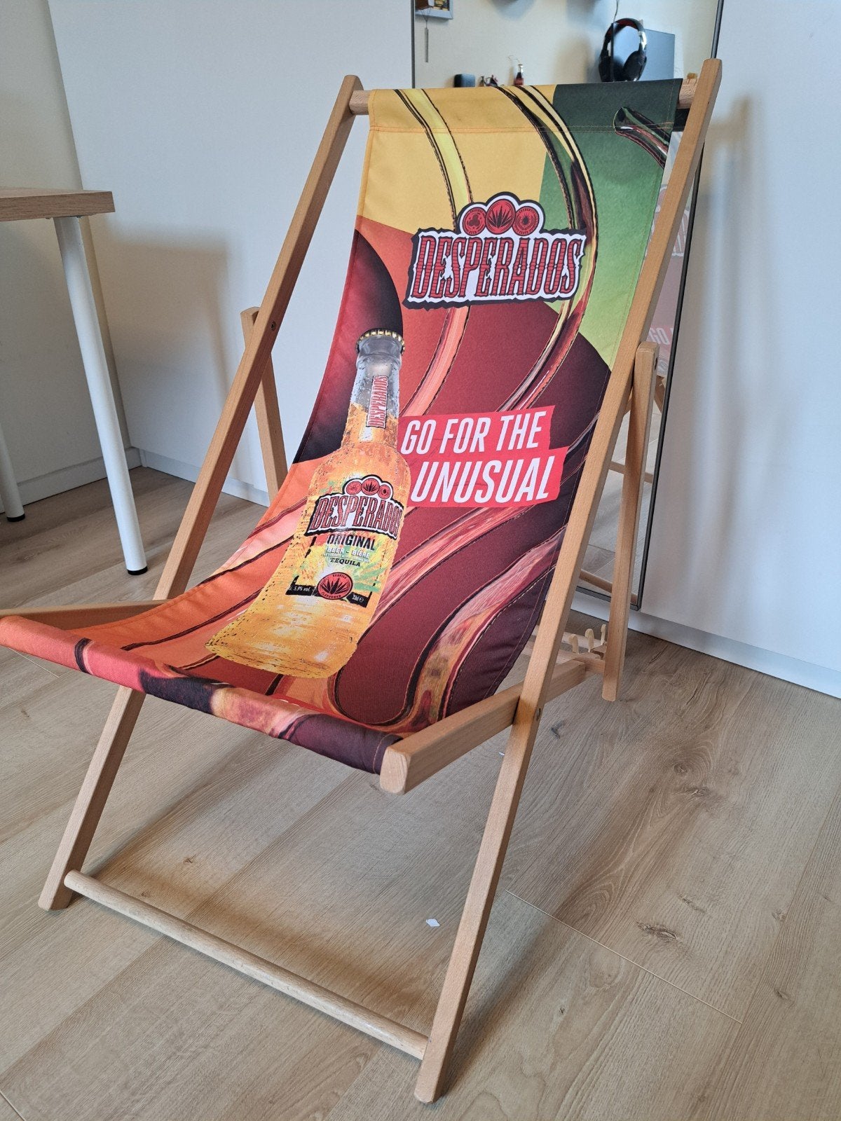 Desperados strandstoel - inklapbaar, Ophalen, Gebruikt, Hout, Inklapbaar