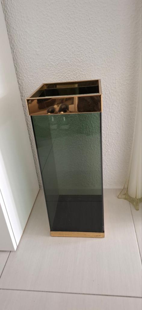 Mooie vintage paraplubak. Glas met goud., Huis en Inrichting, Ophalen, Metaal
