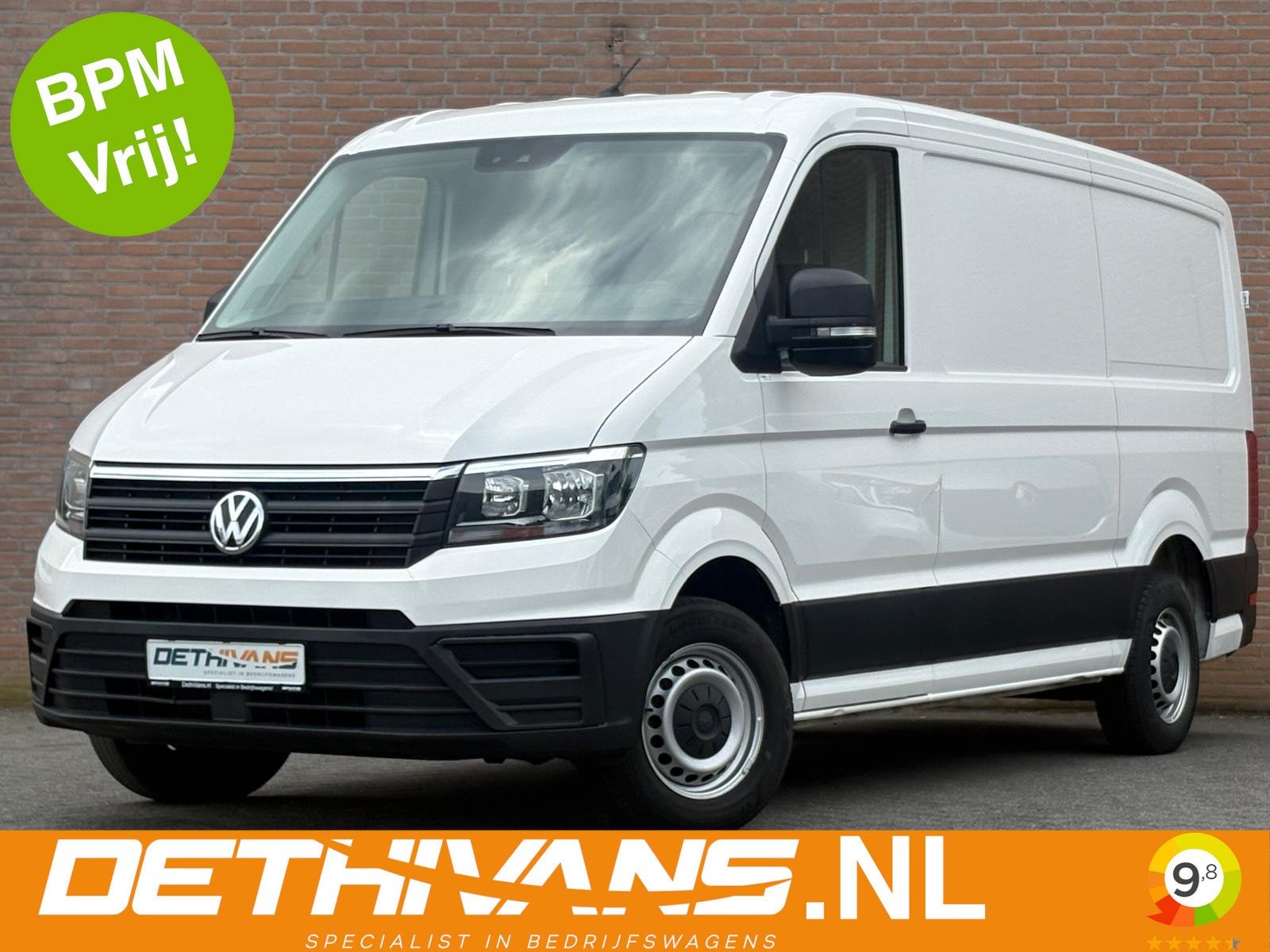 Volkswagen Crafter 2.0TDI 140PK L3H2 / Carplay / Cruisecontr, Stof, Gebruikt, 4 cilinders, Met garantie (alle)