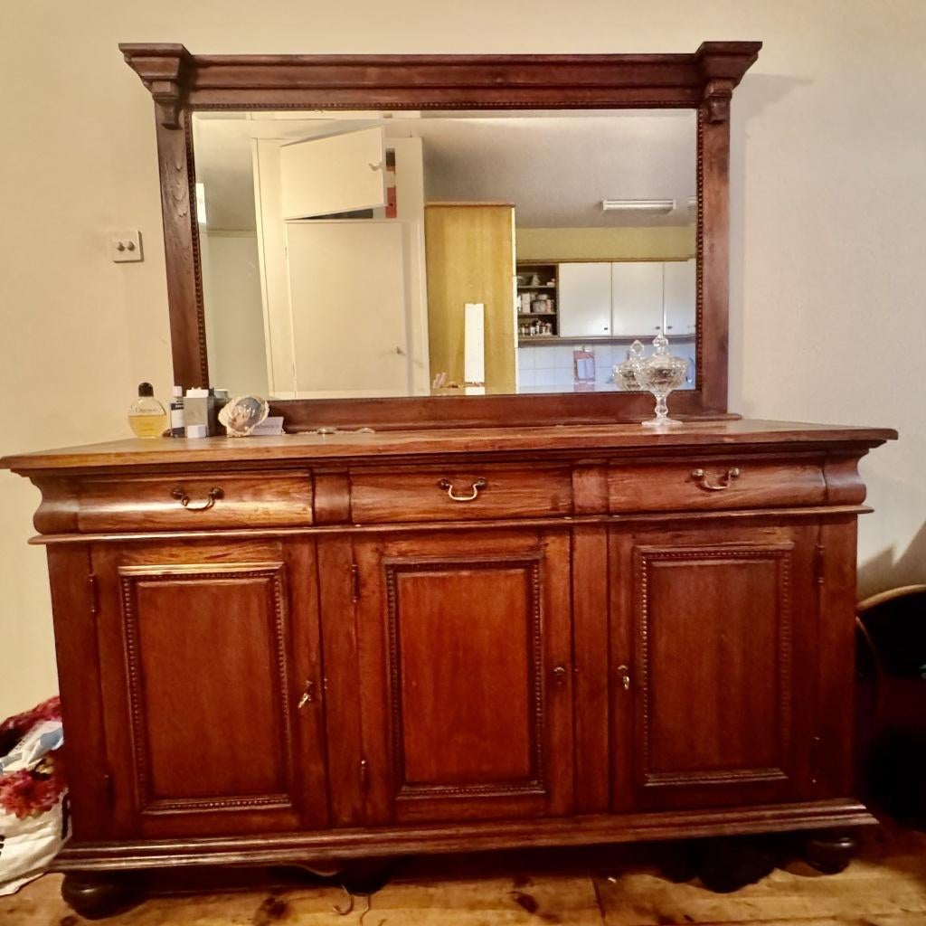Prachtige Spiegel Dressoir te koop !, Huis en Inrichting, Kasten | Dressoirs, Gebruikt, Met deur(en), 150 tot 200 cm, Ophalen of Verzenden